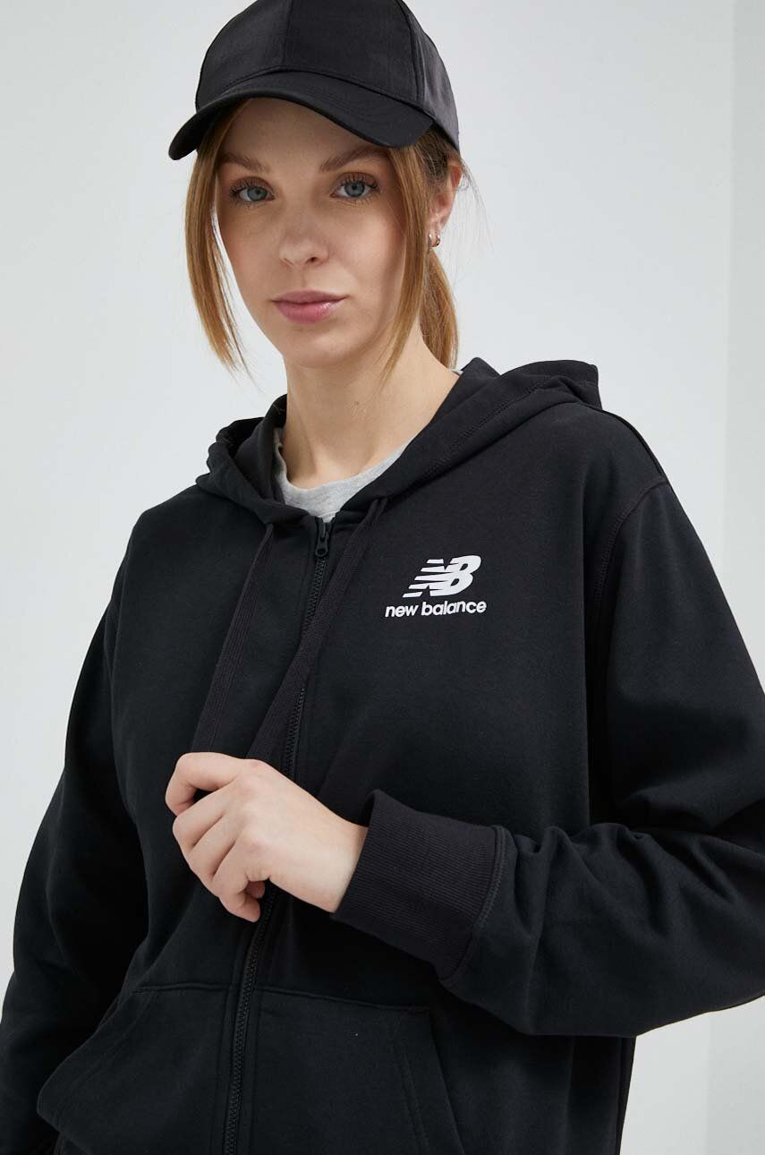 Суитчър New Balance Hoodie Черно | WJ31530BK, 0