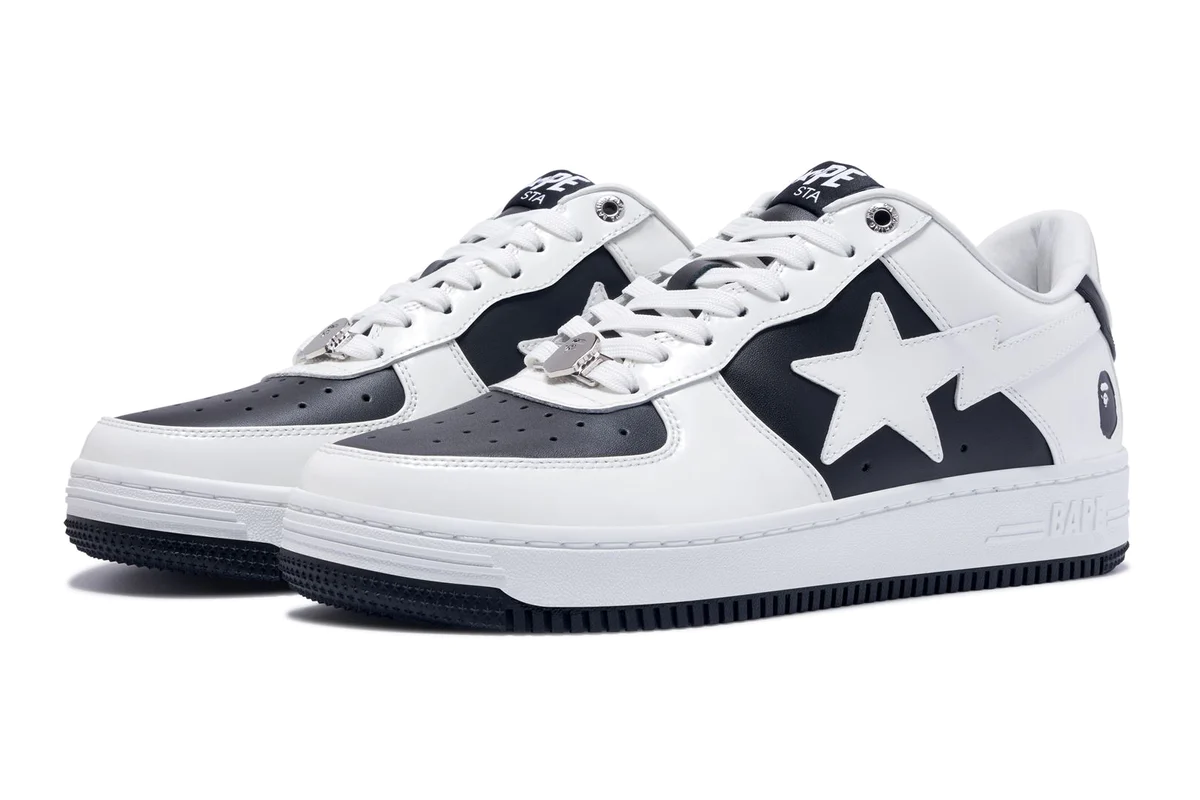 Кецове и обувки BAPE Bape Sta #6 M2 Black/White Бяло | 0ZXSHM191328M-BLK, 1