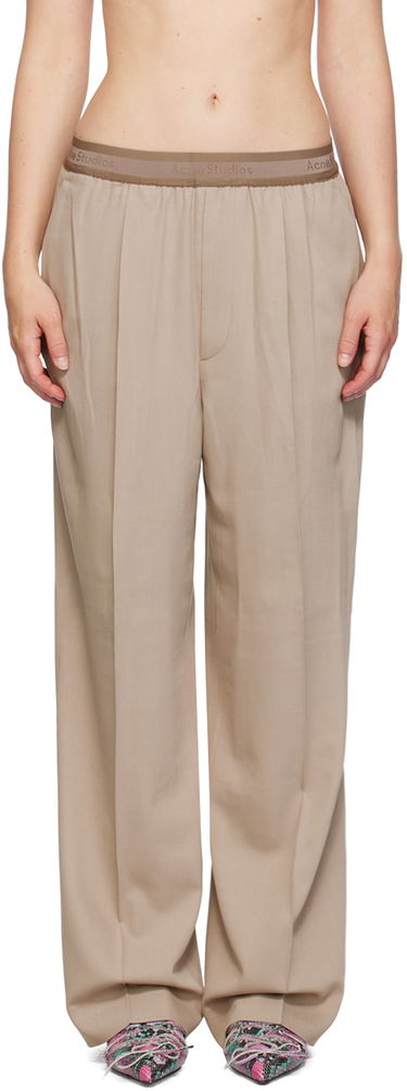 Панталони Acne Studios Taupe Pleated Trousers Бежово | AK0826-, 0