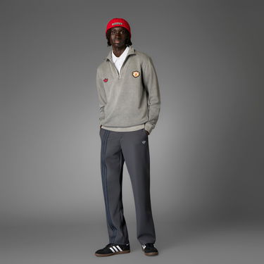 Пуловер adidas Performance Manchester United Terrace Icons Half-Zip Top Сиво | JF0384, 4