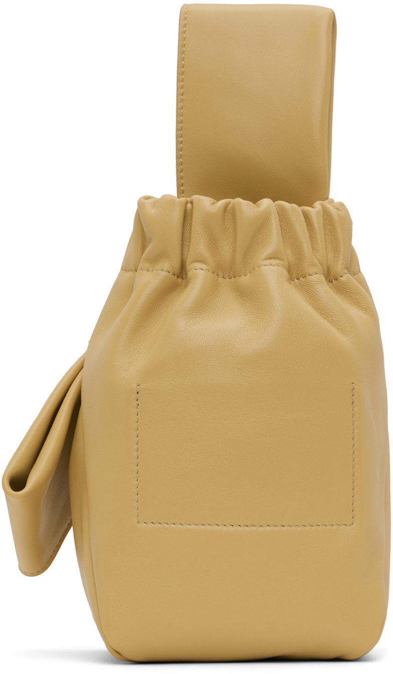 Чанта през рамо Jil Sander Bow Leather Pouch Жълто | J08WD0030_P5104