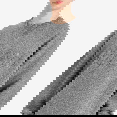 Пуловер Gucci Gucci Embossed Wool Crew Neck Knit Сиво | 811405-XKEKO-1200, 5