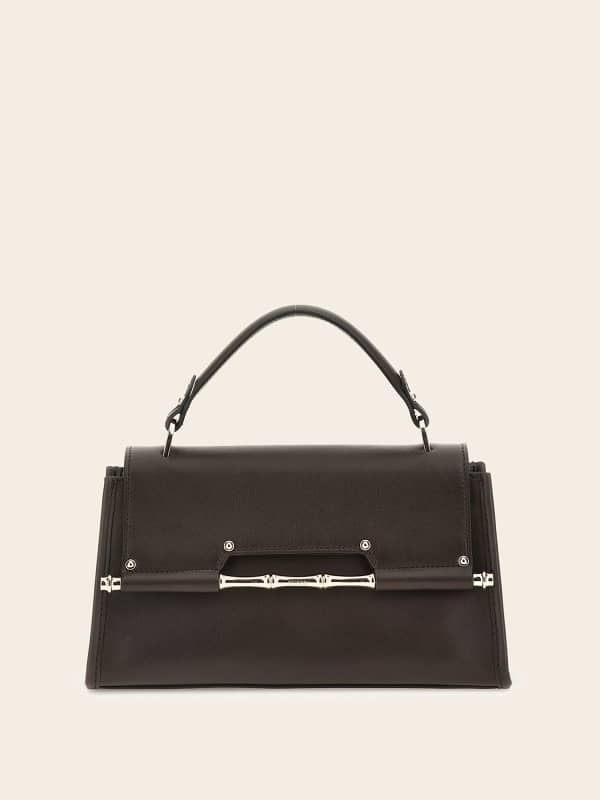 Дамска чанта GUESS Iris Genuine Leather Handbag Кафяво | HWALPSL4180, 0