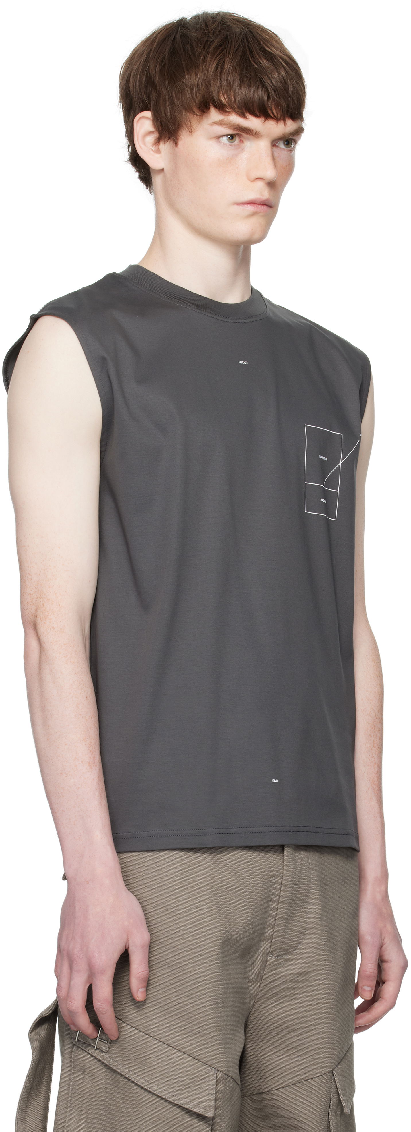 Потник HELIOT EMIL HELIOT EMIL Retina Tank Top Сиво | PREAW25_M_09_145_DGY05, 1