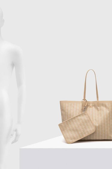 Голяма пазарска чанта Lacoste Beige Shopper Bag With Pouch Бежово | NF4345ZE, 5