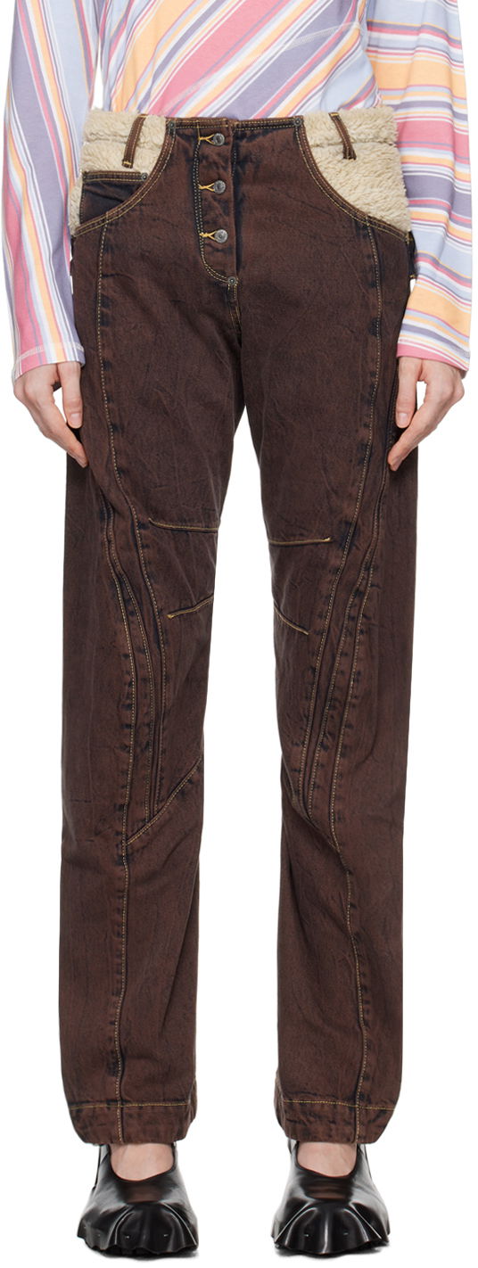 Дънки KIKO KOSTADINOV Paneled Jeans Кафяво | 000GM-0000, 0