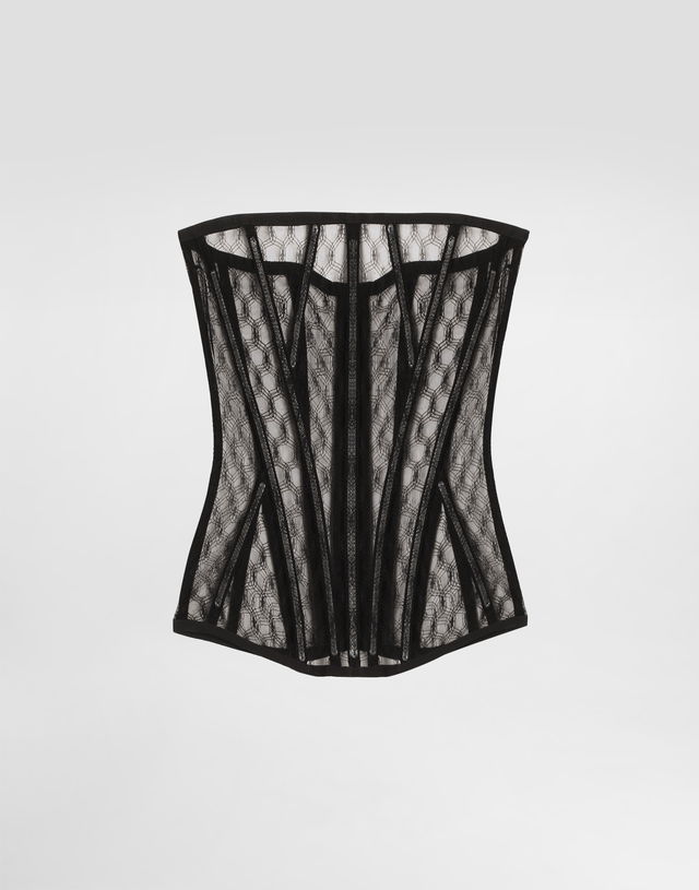 Dolce & Gabbana Mesh Tulle Corset Top