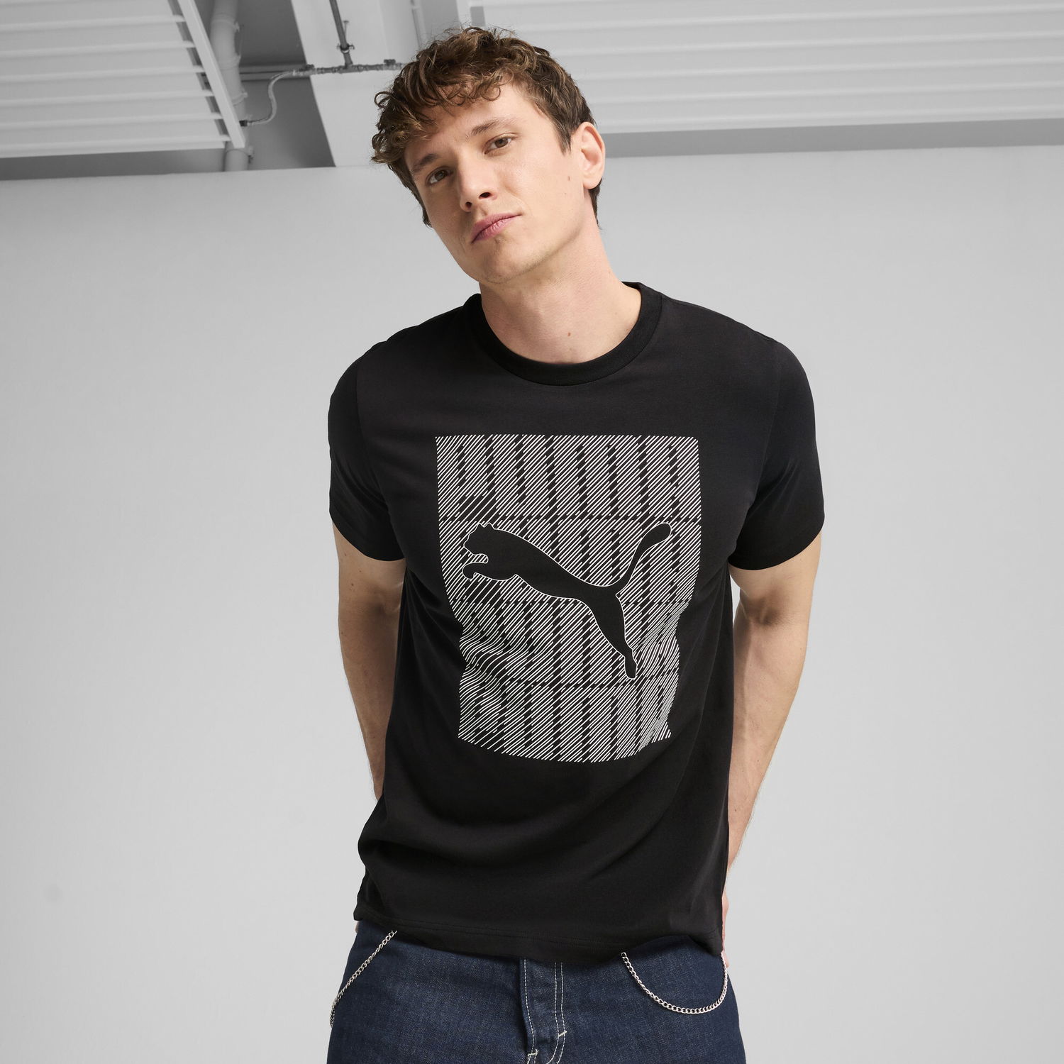 Тениска Puma Puma Wording Graphics T-Shirt Черно | 684825_01, 0