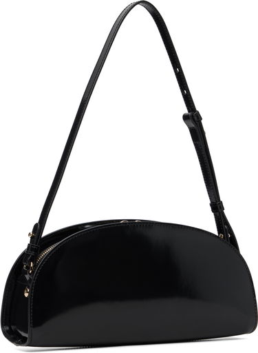 Чанта през рамо A.P.C. Demi-Lune Polished Leather Shoulder Bag Черно | PXCBT-F61997, 2