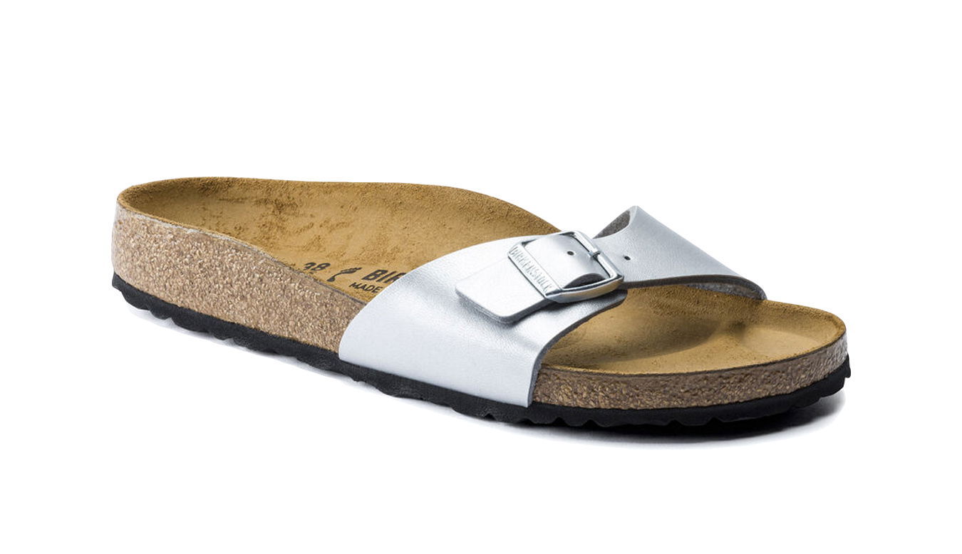 Кецове и обувки Birkenstock Madrid Birko-Flor Silver Narrow Fit W Металик | 40413, 1