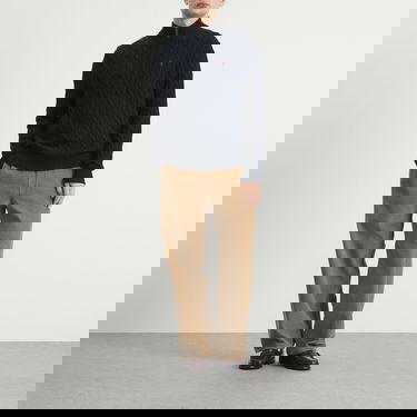 Пуловер Polo by Ralph Lauren Cable Knit Half Zip Jumper Тъмно синьо | 710810841001-BLU, 4