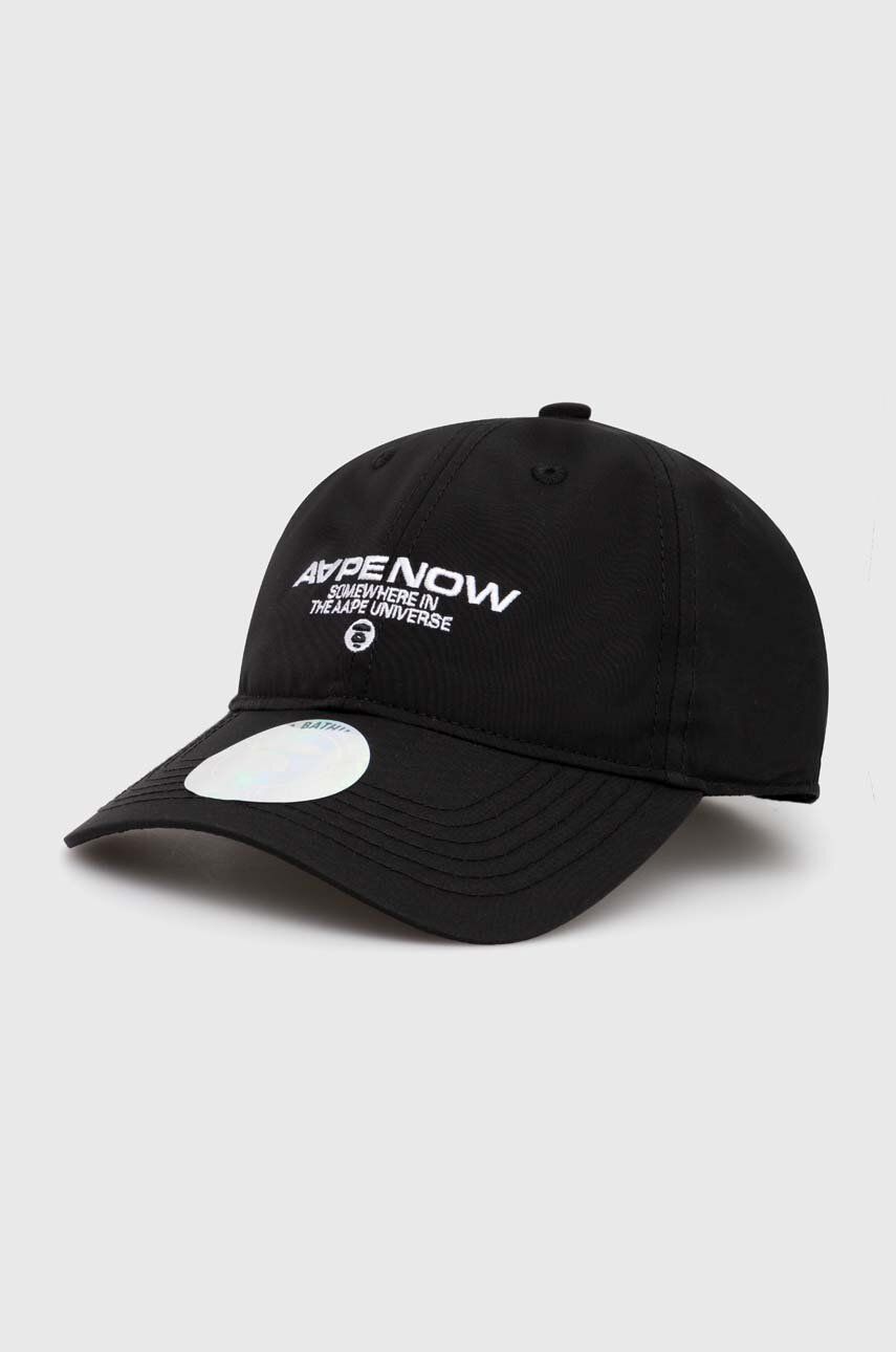 Шапка с козирка AAPE by A Bathing Ape AAPE Cap with Applique Черно | AAPCPM5255XXM, 0