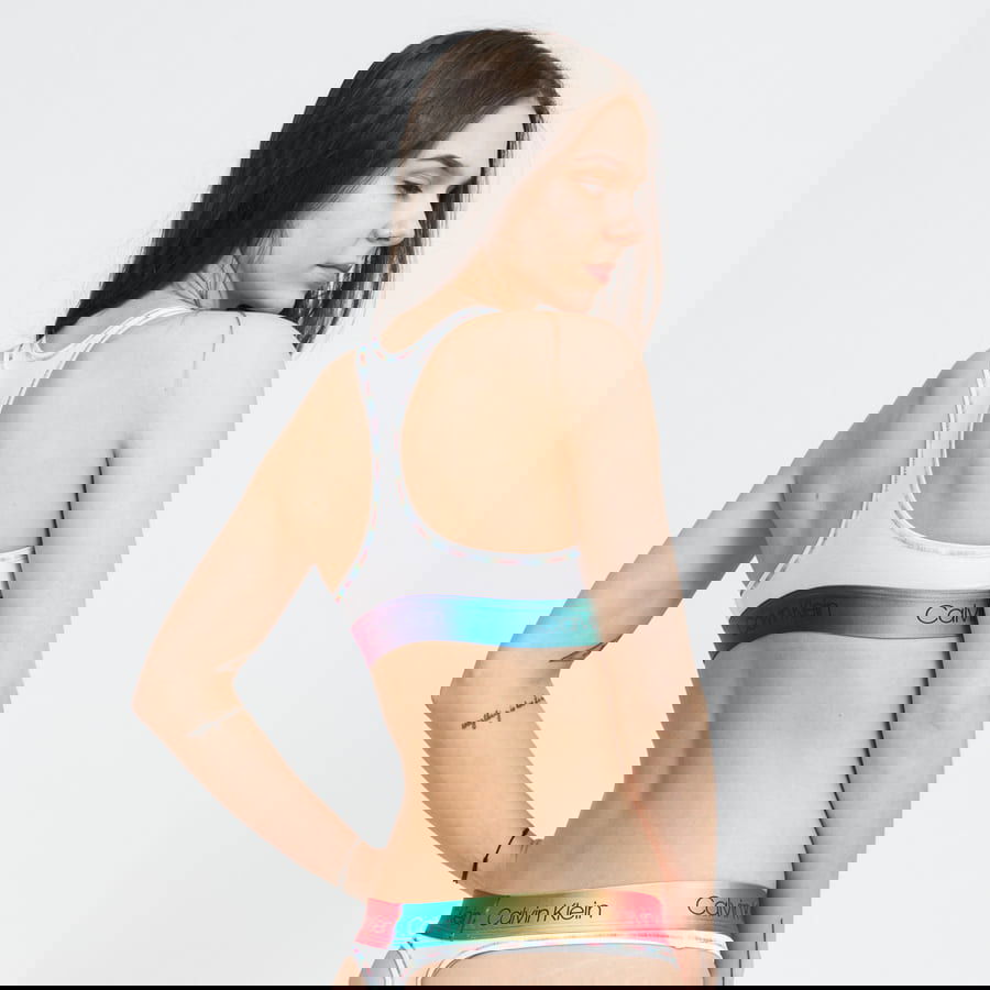 Сутиен CALVIN KLEIN Pride Unlined Bralette Бяло | QF6538E-100, 1