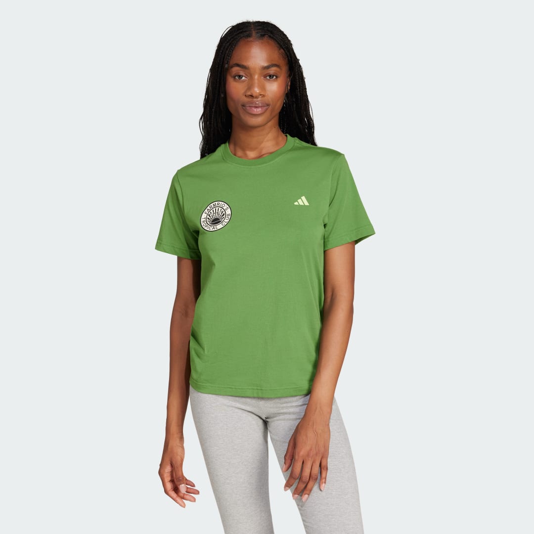 Тениска adidas Performance adidas x FARM Graphic Tee Зелено | JD6292, 0