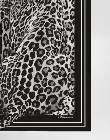 Шал Dolce & Gabbana Leopard Silk Twill Foulard Многоцветен | FN090RGDCUVHI5LD, 1
