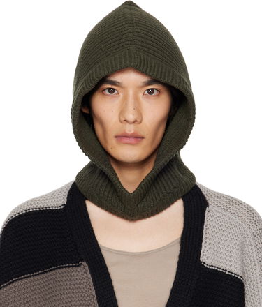 Шапка Rick Owens Rick Owens Concordians Cashmere Knit Hood Зелено | RU02E1481 WSBR, 0