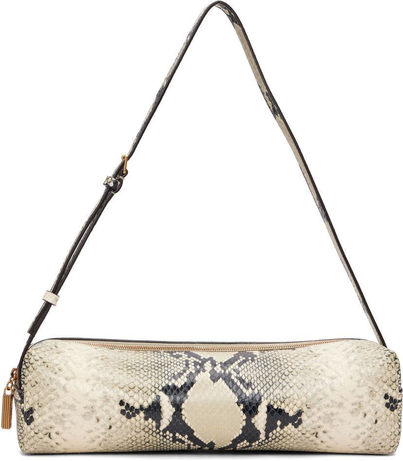 Чанта през рамо Khaite Kye Python Print Shoulder Bag Бяло | H2050-803