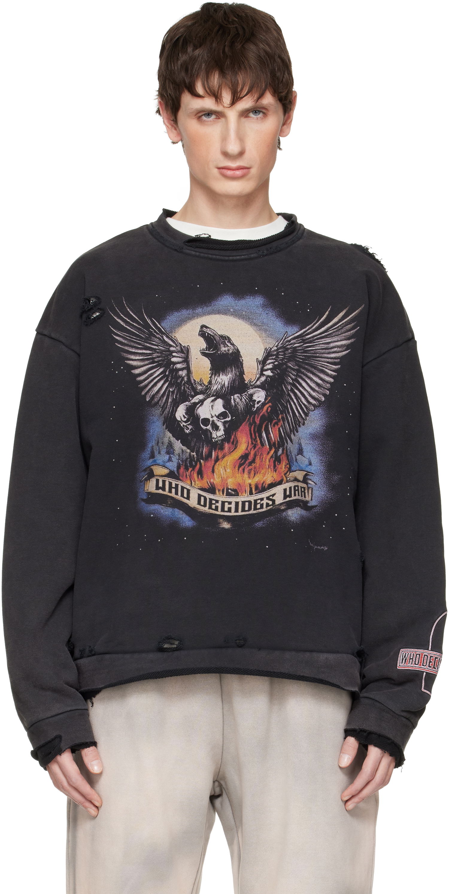 Суитчър Who Decides War Who Decides War Moon Sweatshirt Черно | 1110480002FW25, 0