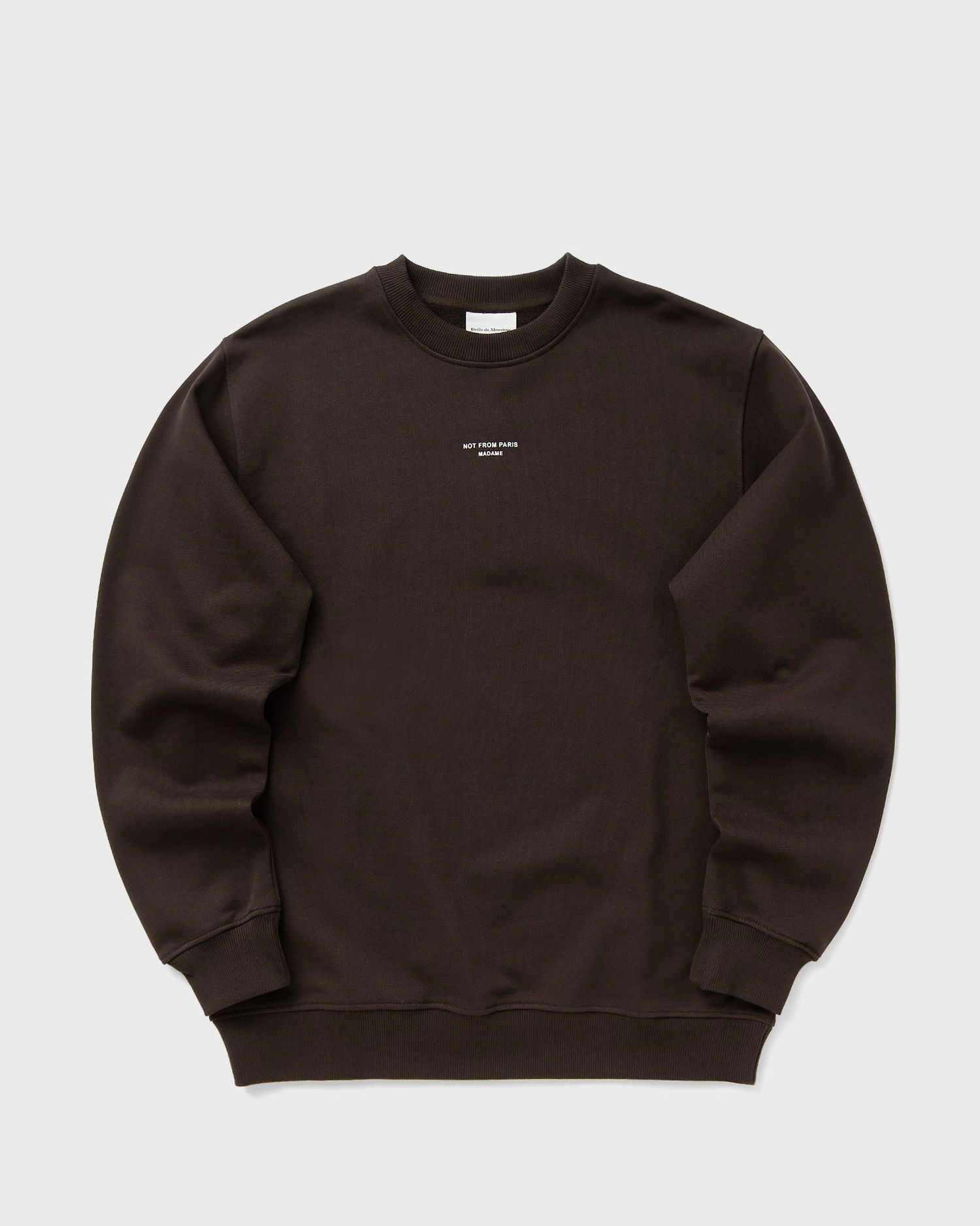 Суитчър Drôle de Monsieur Classic Slogan Sweatshirt Кафяво | I-SW148-CO127-DBN, 0