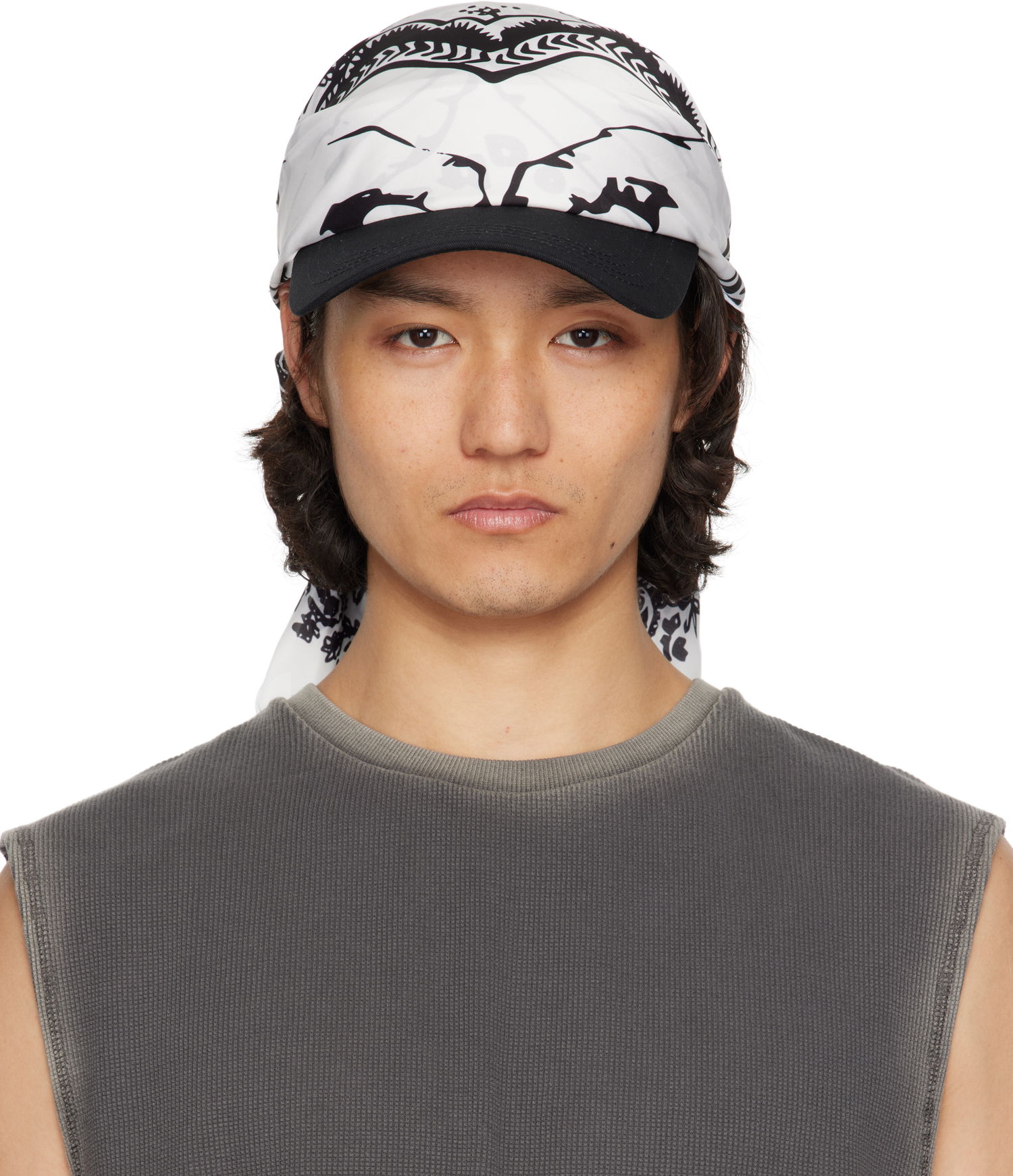 Шапка с козирка We11done We11done Bandana Scarf Cap Черно | WD-AH1-25-435-U-WH, 0