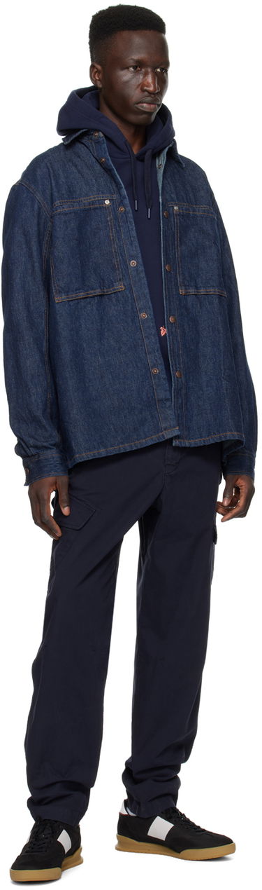 Риза Paul Smith PS Paul Smith Patch Pocket Denim Shirt Синьо | M2R-716Y-M21954-R, 3