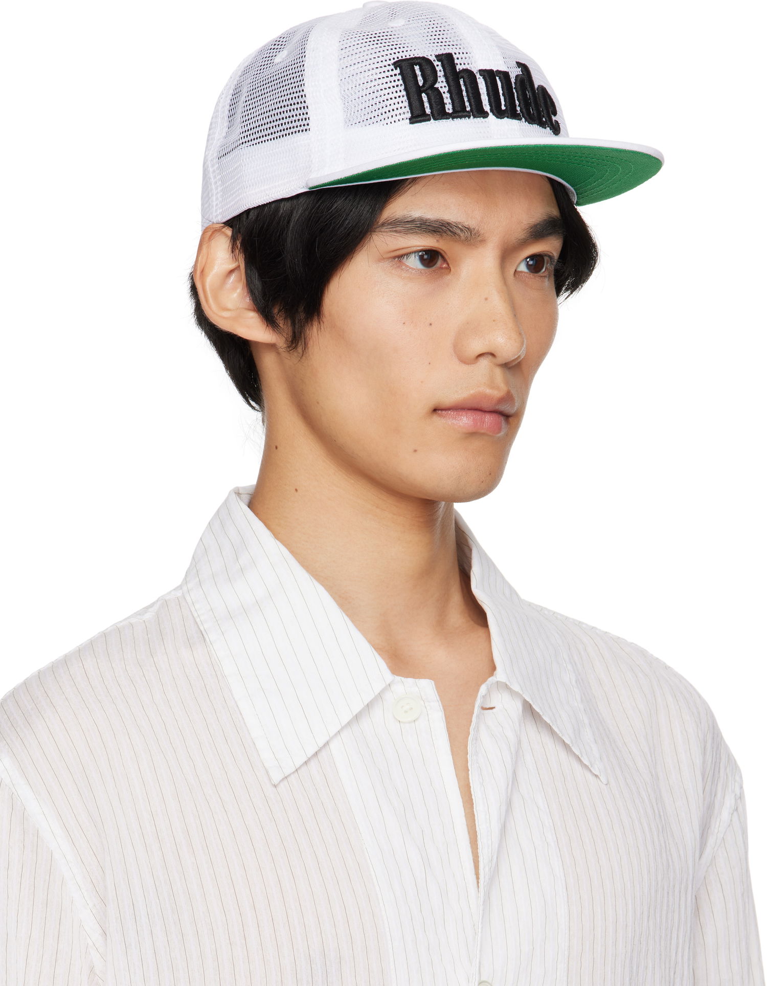 Шапка с козирка Rhude Rhude Logo Mesh Trucker Cap Бяло | RHPF25HA01016, 1