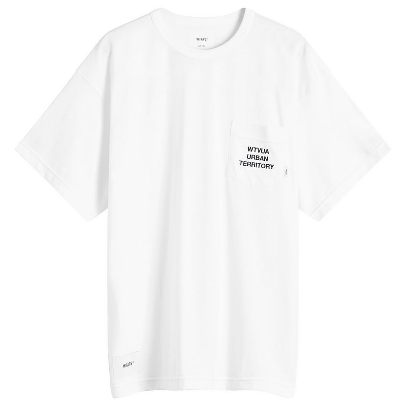 Тениска WTAPS Embroidered Pocket T-Shirt Бяло | 242ATDT-CSM15-WHT