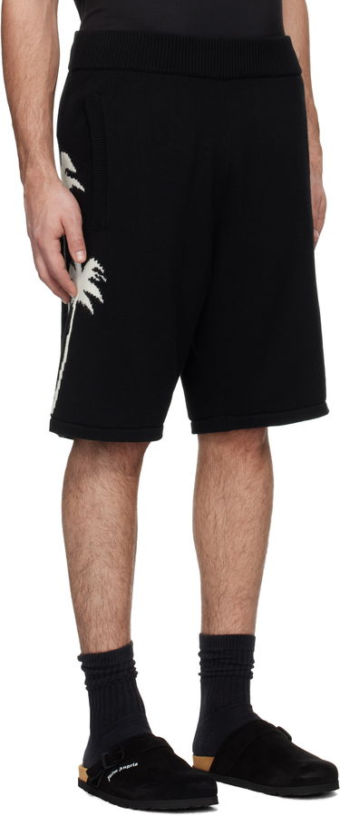 Къси панталони Palm Angels Knitted Palms Shorts Черно | PMHM012S25KNI0021003, 1