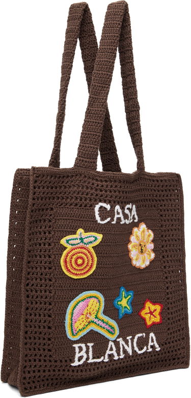 Голяма пазарска чанта Casablanca Casablanca Large Crochet Tote Кафяво | AS25-BAG-124-02, 1