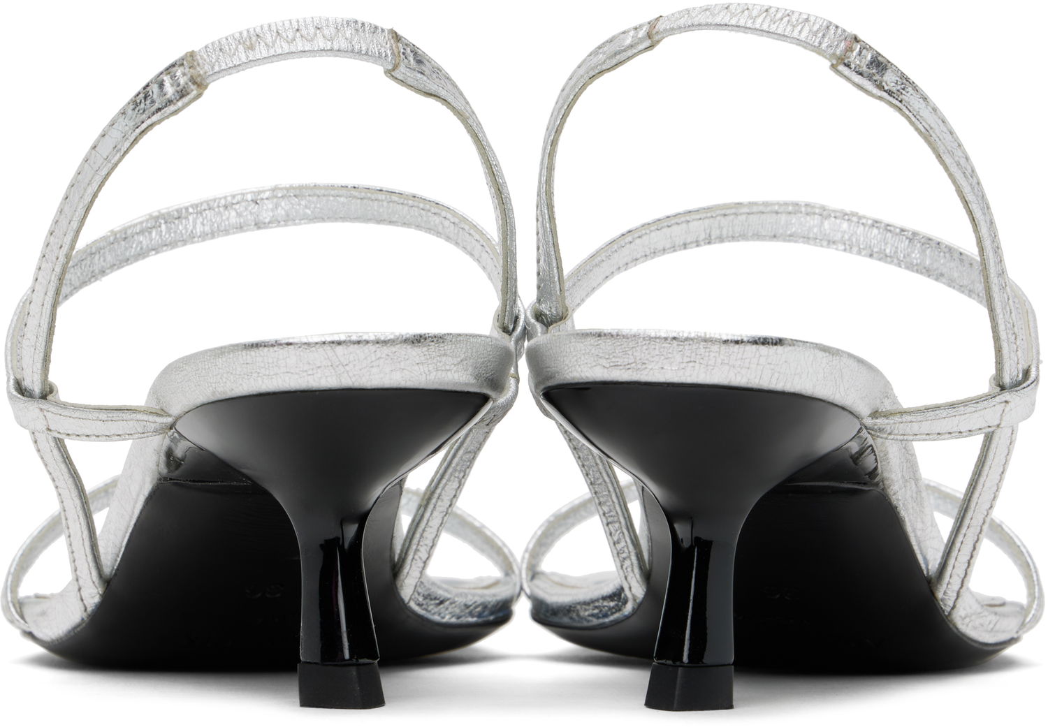 Грижа за обувките Anine Bing ANINE BING Hilda Heeled Sandals Металик | A-14-10684-SLV1, 1