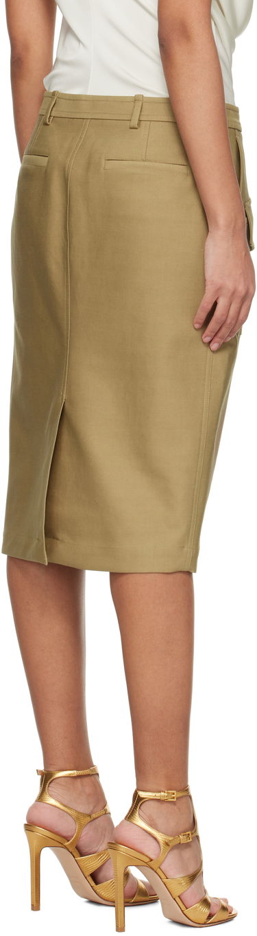 Пола Tom Ford Tom Ford Patch Pocket Midi Skirt Бежово | GC5768-FAX1402, 2