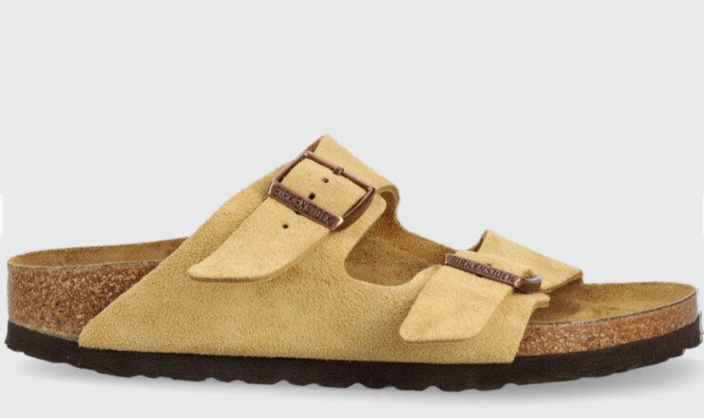 Кецове и обувки Birkenstock Arizona Suede Leather "Latte Cream Narrow Fit" Бежово | 1026174, 0