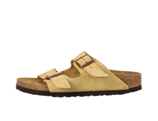 Lifestyle Birkenstock Arizona Suede Leather "Latte Cream Narrow Fit" Бежово | 1026174