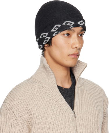Шапка Givenchy Givenchy 1972 Monogram Reversible Beanie Черно | 710003975001-U7930, 1