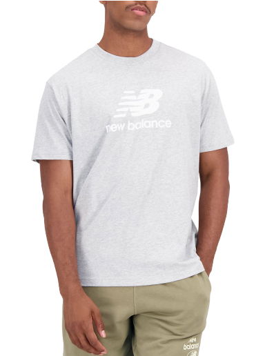 Тениска New Balance Essentials Stacked Logo T-shirt Сиво | mt31541-ag