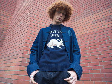 Суитчър BAPE Ursus Round Neck Knit Черно | 3860-120-002, 1