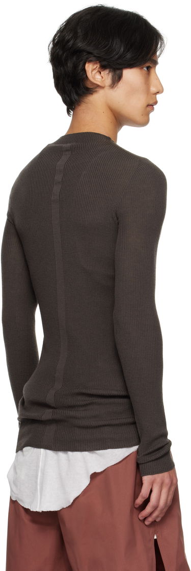 Пуловер Rick Owens Rick Owens Concordians Ribbed Sweater Кафяво | RU02E1637 RIBM, 2