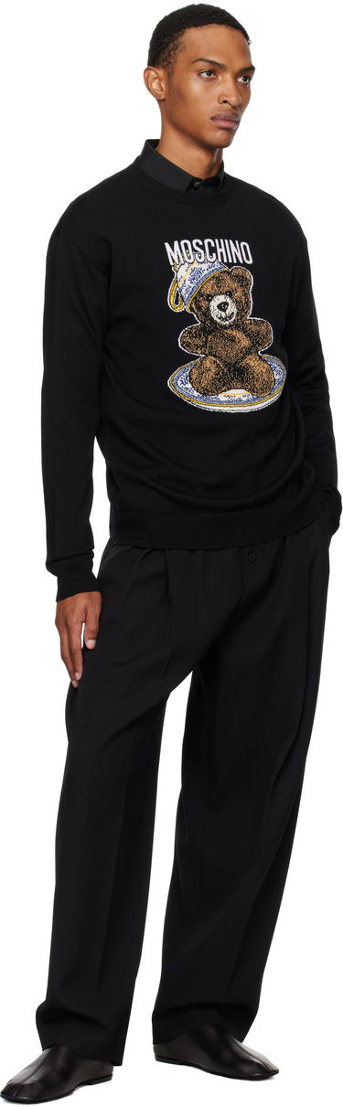 Пуловер Moschino Moschino Teddy Intarsia Wool Sweater Черно | 252ZZ092952002555, 3