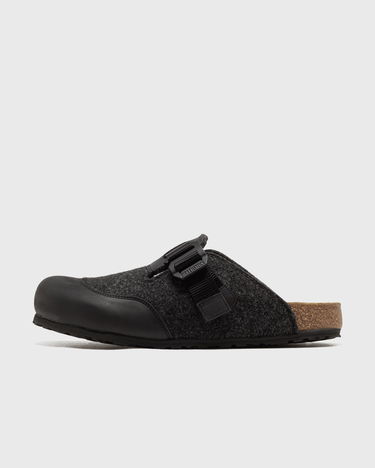 Кецове и обувки Birkenstock Boston Nova Felt Leather Textile Clog Сиво | 1030159, 2
