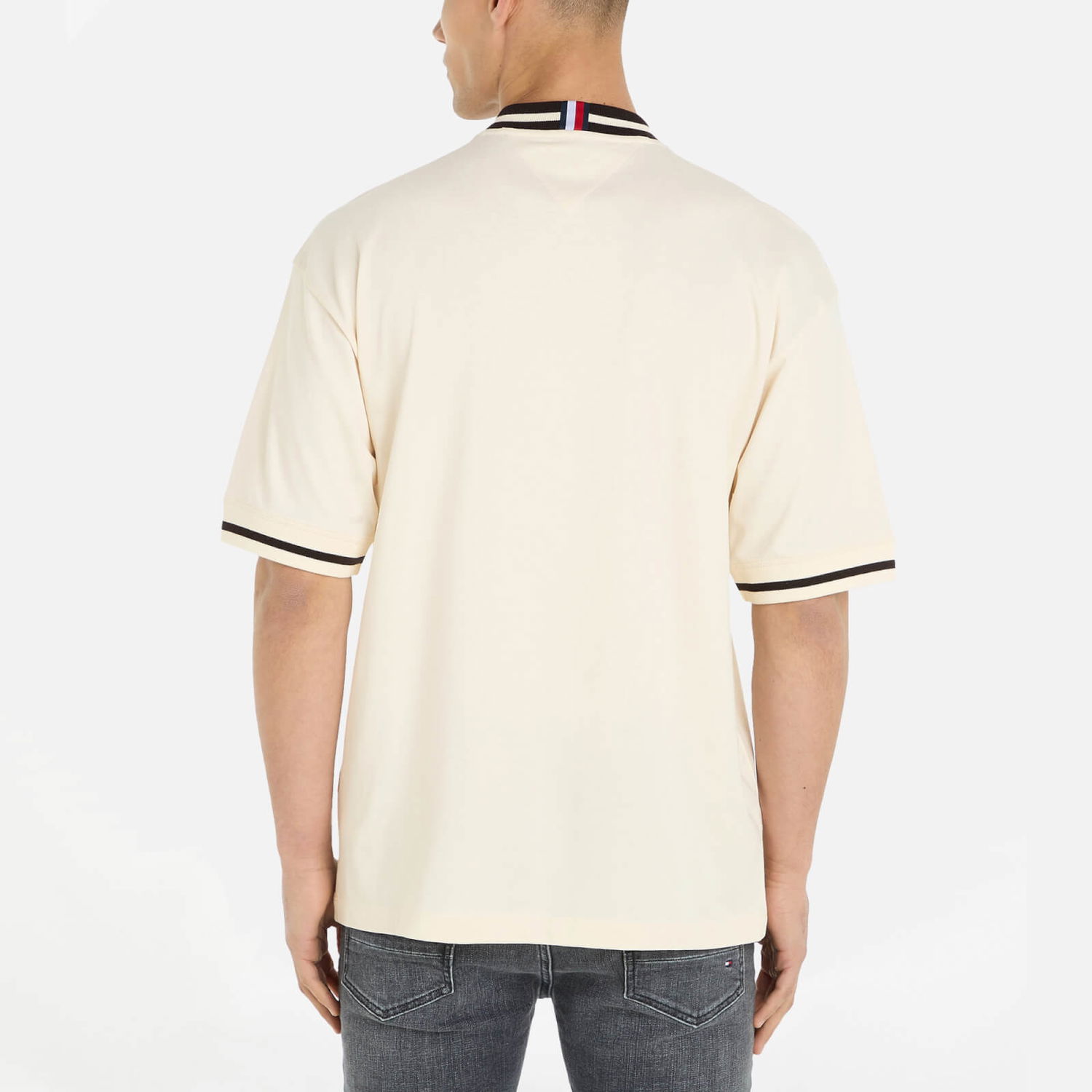 Тениска Tommy Hilfiger Lauren Tipped Cotton Logo Бежово | MW0MW33681AEF, 1