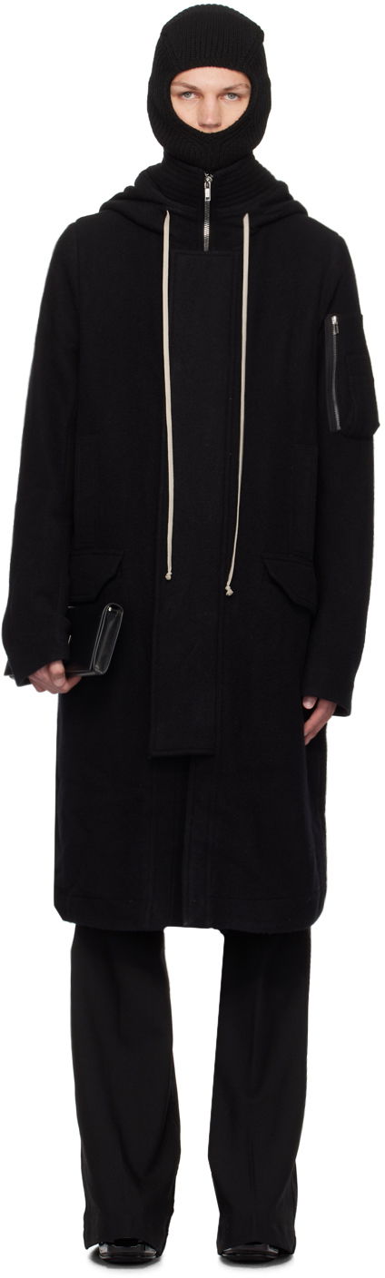 Палта Rick Owens Black Porterville Megaparka Coat Черно | RU02D6980 WLD