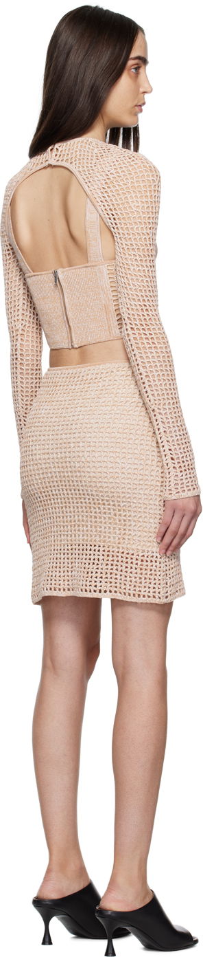 Pокля Dion Lee Dion Lee Stirrup Knit Mini Dress Бежово | A7644F22, 2