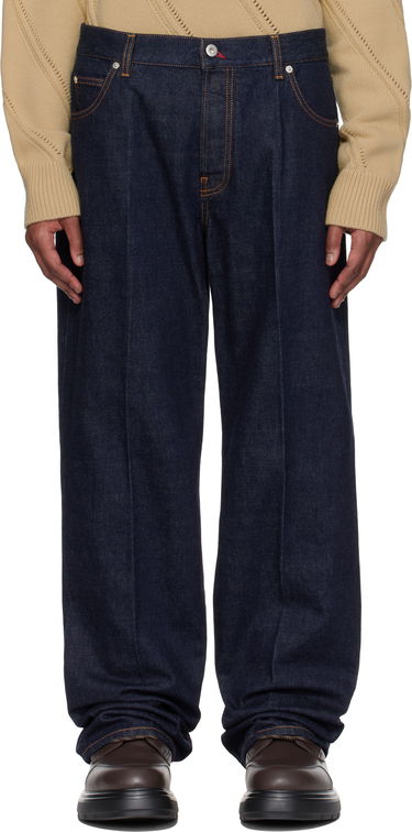 Дънки FERRAGAMO Ferragamo Straight-Leg Jeans Синьо | 780559, 0