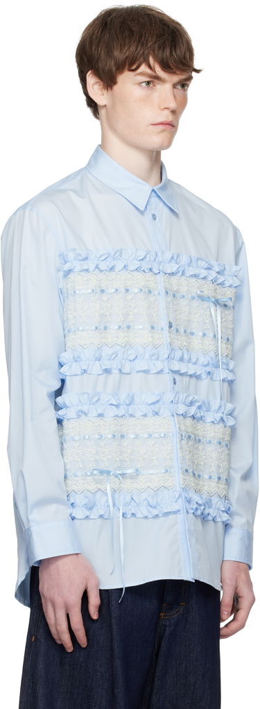 Риза Simone Rocha Simone Rocha Lace Ribbon Trim Shirt Бяло | 5391 1025, 4