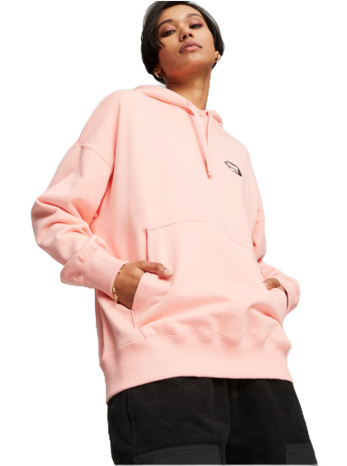 Суитчър Puma DOWNTOWN Oversized Graphic Hoodie Damen, Mehrfarbig, Größe: L, Kleidung Розово | 621454_63