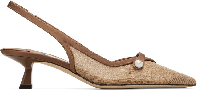 Amita 45 Mesh Slingback Heels