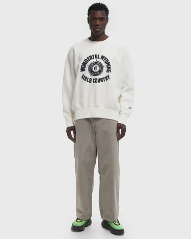 Суитчър Champion Wonderful Wyoming Girls Country Sweatshirt Бяло | 221107-WW051, 2