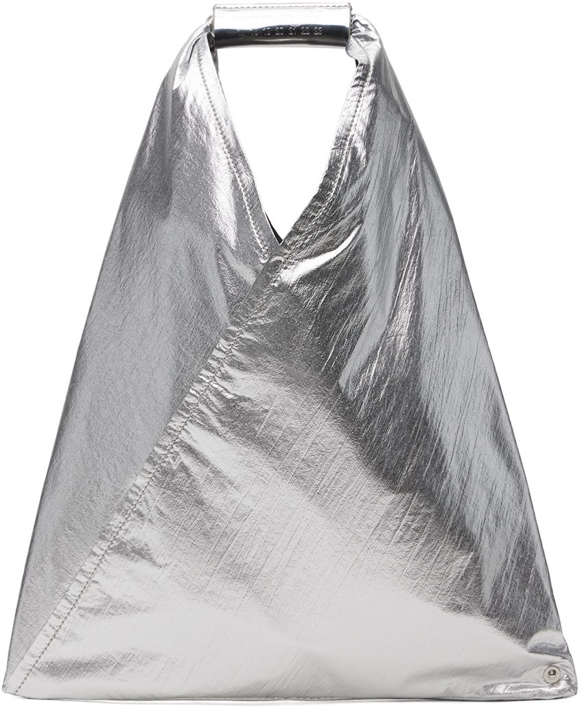 Голяма пазарска чанта Maison Margiela MM6 Classic Triangle Small Tote Сиво | S54WD0043 P6420, 0