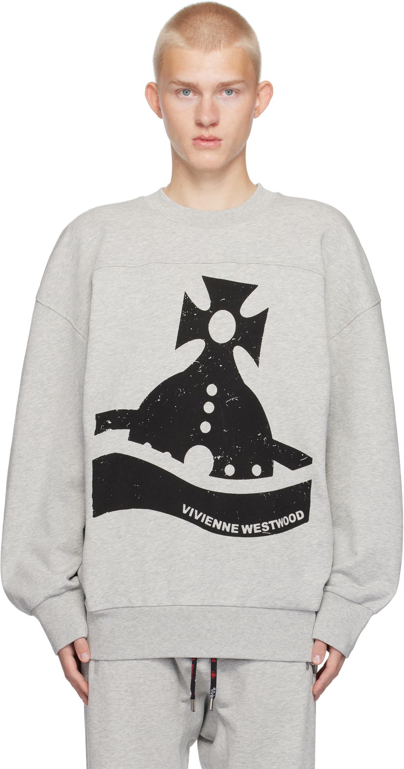 Суитчър Vivienne Westwood Sander Sweatshirt Сиво | 2I01000F-J006O-