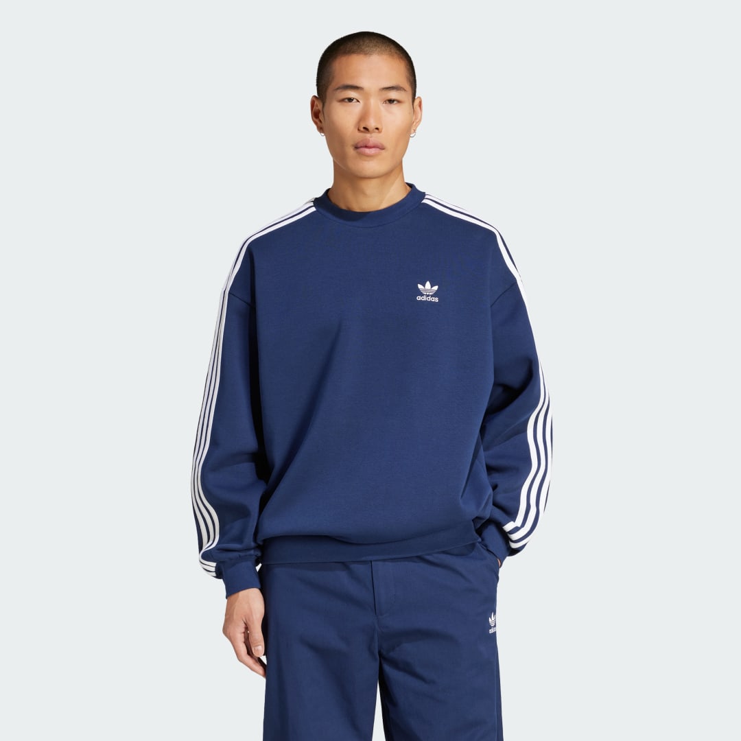 Суитчър adidas Performance Oversized Crewneck Sweatshirt Синьо | JP1063, 0